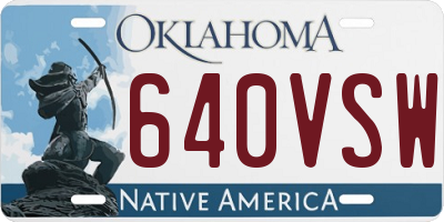 OK license plate 640VSW