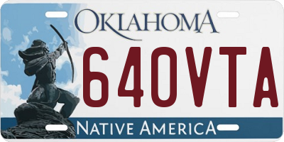 OK license plate 640VTA