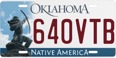 OK license plate 640VTB