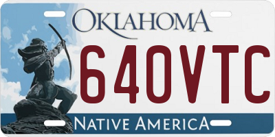 OK license plate 640VTC