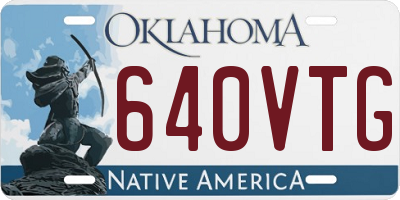 OK license plate 640VTG