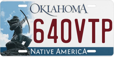 OK license plate 640VTP