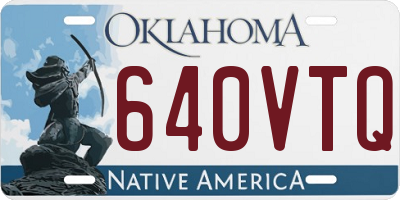OK license plate 640VTQ