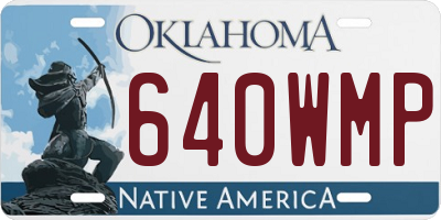 OK license plate 640WMP