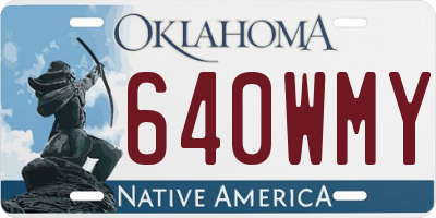 OK license plate 640WMY