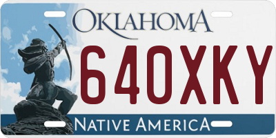 OK license plate 640XKY