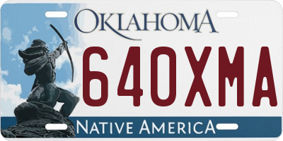 OK license plate 640XMA
