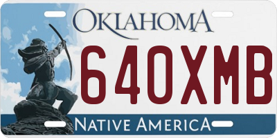 OK license plate 640XMB