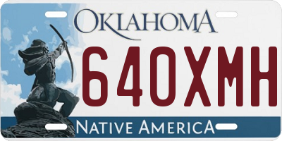 OK license plate 640XMH