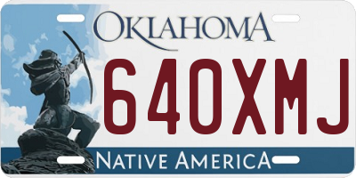 OK license plate 640XMJ