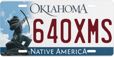 OK license plate 640XMS