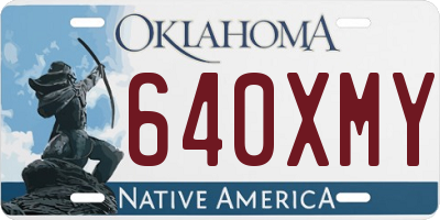 OK license plate 640XMY