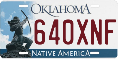 OK license plate 640XNF