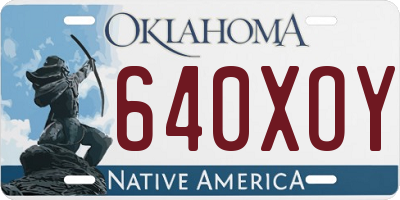 OK license plate 640XOY