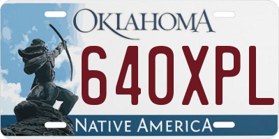 OK license plate 640XPL