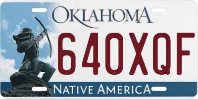 OK license plate 640XQF