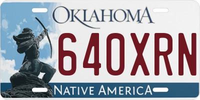 OK license plate 640XRN