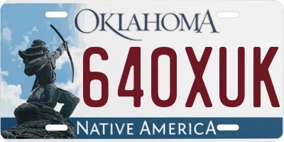 OK license plate 640XUK