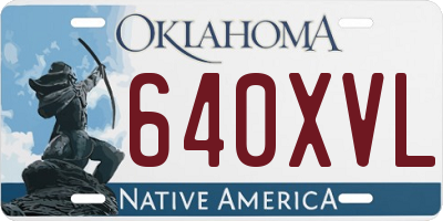 OK license plate 640XVL