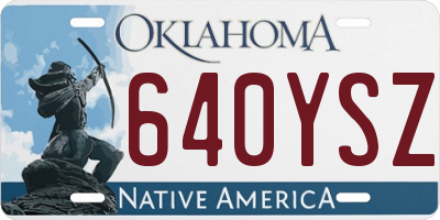 OK license plate 640YSZ