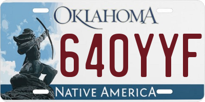 OK license plate 640YYF