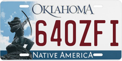 OK license plate 640ZFI