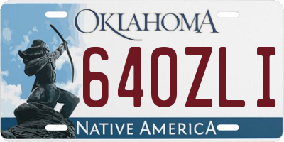 OK license plate 640ZLI