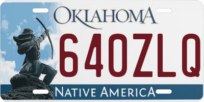 OK license plate 640ZLQ
