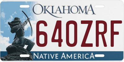 OK license plate 640ZRF