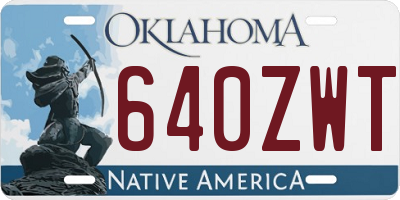 OK license plate 640ZWT