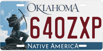 OK license plate 640ZXP