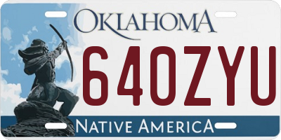 OK license plate 640ZYU