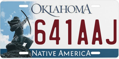 OK license plate 641AAJ