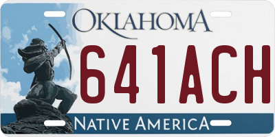 OK license plate 641ACH