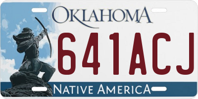 OK license plate 641ACJ