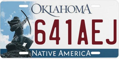 OK license plate 641AEJ