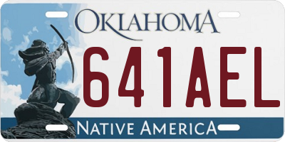 OK license plate 641AEL