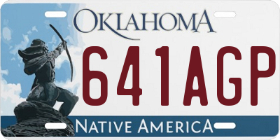 OK license plate 641AGP