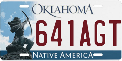 OK license plate 641AGT