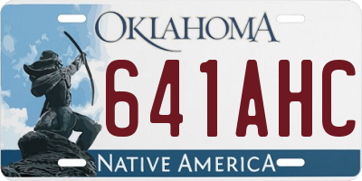 OK license plate 641AHC
