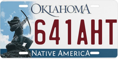 OK license plate 641AHT