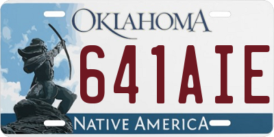 OK license plate 641AIE