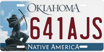 OK license plate 641AJS