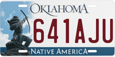 OK license plate 641AJU