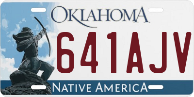 OK license plate 641AJV