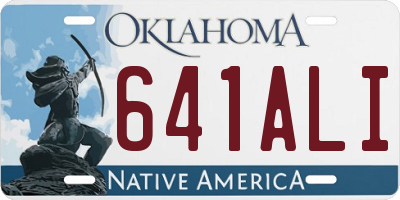 OK license plate 641ALI