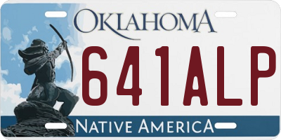 OK license plate 641ALP