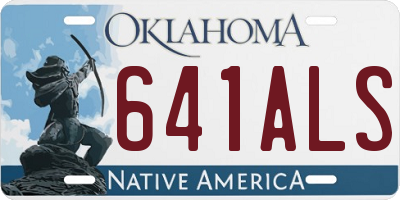 OK license plate 641ALS