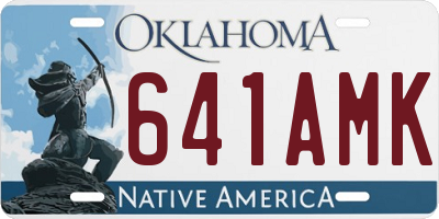 OK license plate 641AMK