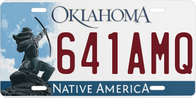 OK license plate 641AMQ
